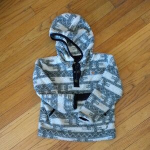 Kids Gray and White Carhartt Hooded Sweater